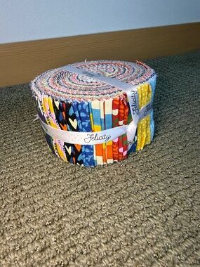 Multicolor Cotton Fabric Jelly Roll - Assorted Bright Fabrics